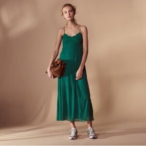 Sandro Paris Green Roxana Maxi Dress - Size 4 (36 Euro)